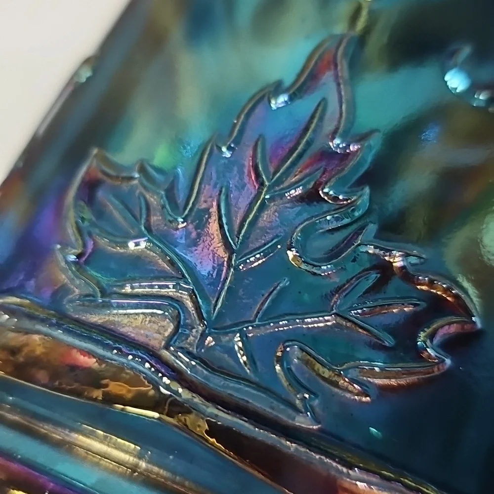 Vintage Indiana Glass Blue Carnival Glass 